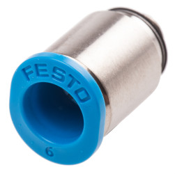 Złączka pneumatyczna M5 męskie Wciskane 6 mm Festo Adapter gwintowany prosty M5 męskie