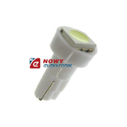 DIODA LED T5-5050 biała 1SMD 5050 12V żarówka