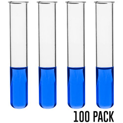 Rapid CH0718G Test Tubes medium wall, cap. 50ml, 150x24mm, boro. Glass c/w Rim