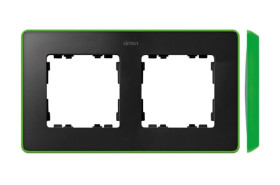 Simon Detail 82 Ramka podwójna Detail SELECT- fluorescent GRAFIT / podstawa Jasno Zielona 8201620-260