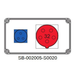 Rozdzielnica 5x32A 3x16A INA=32A IP54 SB-002005-S0020-54