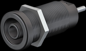 4 mm socket, flat plug connection, mounting Ø 12.2 mm, CAT IV, purple, 66.9665-26