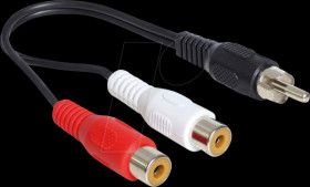 84493 Cinch plug to 2x Cinch socket, 0.2 m