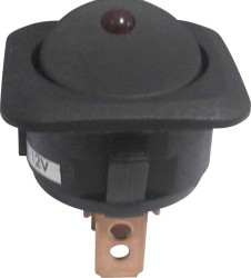 TRU COMPONENTS 1587564 Przełącznik kołyskowy samochodowy TC-R13-203L-SQ RED 12 V/DC, 1 x wył/wł, 12 V/DC, 25 A