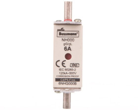 Wkładka bezpiecznikowa NH000 6A gL/gG 500V 6NHG000B