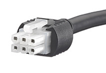 Kabel przewód-płytka, Mini-Fit Jr., 300 V AC, 6,5 A, raster: 4.2mm, 2m, Zasilanie, Cyna, Czarny