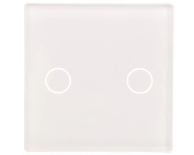 TouchMe Mały panel szklany, łącznik podwójny, biały TM531W