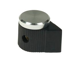 Gałka na potencjometr - TRD 13mm czarno-srebrna