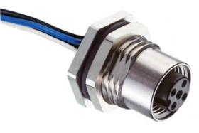 Złącze wielostykowe przemysłowe 4-pinowe M12 Gniazdo RS PRO