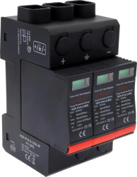 Ogranicznik przepięć Klasa I+ II (T1+T2) 1200 V DC In 20ka Iimp 4,5kA 10/350 RSP-PV4.5-1200-3P 2617383