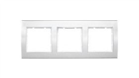 Berker B.3 Ramka Potrójna Alu/Śnieżnobiały 10133904