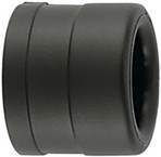 Lock cap, halogen free, (L) 19 mm, head Ø 18.2 mm, mounting Ø 10.5 mm, PA, black, for plastic hoses, 166-50800
