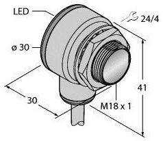 Fotokomórka odbiciowa Turck TM18RP6LP 3042002 przełączanie w ciemności 1 szt.