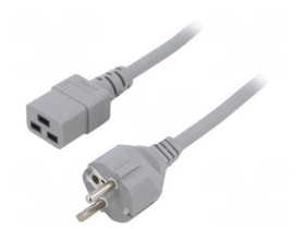 SN25-3/15/2GY Kabel: 3x1,5mm2, CEE 7/7 (E/F) wtyk,IEC C19 żeński, 2m, 16A