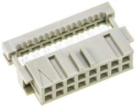 Złącze IDC 16-pinowe 2-rzędowe raster: 2.54mm Żeński Montaż na kablu TE Connectivity