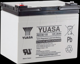 REC36-12I Lead-fleece battery, 12 V, 36 Ah, cycle-proof