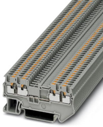 Through terminal block, push-in connection, 0.14-1.5 mm², 4 pole, 17.5 A, 6 kV, gray, 3208197