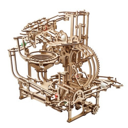Marble Run - wciągnik stopniowy - model mechaniczny do składania - fornir - 355 elementów - Ugearsmodels