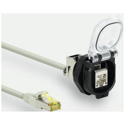 L&#xFC;tze 493081.0300 RJ45 Recessed Socket Shielded 3m CAT 6A 8 Pins