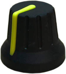 PSP 49009-Y 49009-Y Pokrętło ze wskaźnikiem czarny, żółty (Ø x W) 18.8 mm x 15.24 mm 1 szt.