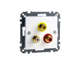 MERTEN SYSTEM M Gniazdo wtykowe złącza audio/wideo biały active MTN4351-0325 SCHNEIDER ELECTRIC