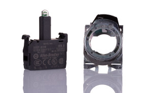 Blok oświetlenia i uchwyt, 120 V AC, LED, przyłącze śrubowe, kolor: biały, Allen Bradley, 800F