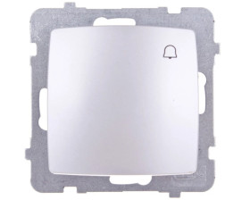 KARO Przycisk /dzwonek/ srebrny perłowy ŁP-6S/m/43