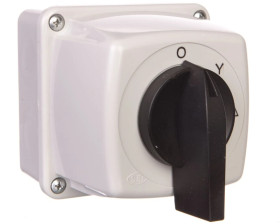 Łącznik krzywkowy 0-gwiazda-trójkąt 5P 25A w obudowie IP65 Łuk E25-23 952523