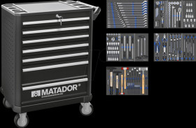 8163 9570 Tool Trolley (7 drawers) with Tool Assortment INDUSTRIAL, 242-pi