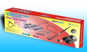 Mocna karta wifi WiFiSKY 3000mW + 11dBi