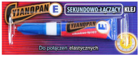 Klej błyskawiczny CYJANOPAN E do połączeń elastycznych 2g