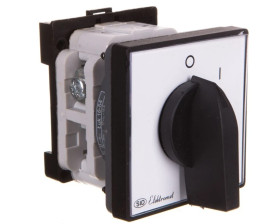 Łącznik krzywkowy 0-1 włącz-wyłącz 1P 16A z płytką przednią na szynę IP65 TH ŁUK 16-54 921646