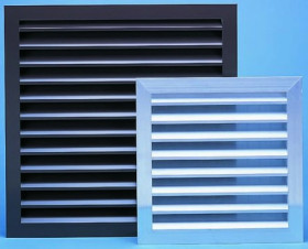 Żaluzja do wentylatorów, Brązowy, Aluminium, 501 x 501mm 32mm