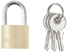 Kłódka Sygonix SY-5045280 19.7 mm Zamykana na klucz z zamkiem kluczykowym