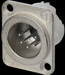 NC6MD-LX XLR 6pole male receptacle, Nickel