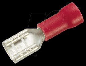 Flat connector sleeve, width: 4.75 mm, red