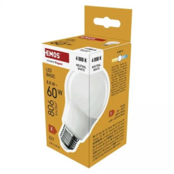 Żarówka LED Basic A60 / E27 / 8,8 W (60 W) / 806 lm / Neutralna biel