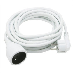 Przedłużacz 1Gn 6m Biały z uz. PS-106 ELGOTECH Z uziemieniem