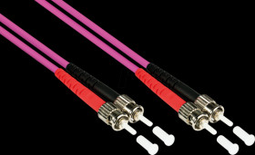 LW-803ST4 Duplex Jumper OM4 50/125µ ST/ST, 3m, violet