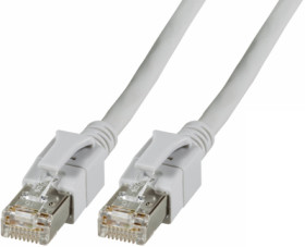 Patch cable with illuminated plugs, RJ45 plug, straight to RJ45 plug, straight, Cat 6A, S/FTP, LSZH, 0.5 m, gray, DCK1001GR.0,5