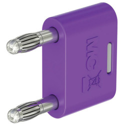 St&#xE4;ubli 644012-26 KS-4N-19 connector, violet, 4 mm pin, insulated brass
