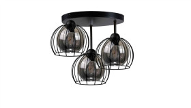 Lampa Sufitowa Loftowa Nowoczesna 3Xe27 Solo Black