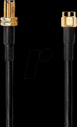 CSGL02400BK50 Antenna cable, SMA plug / SMA socket, 5 m