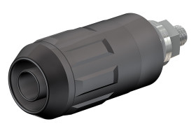 Gniazdo bananowe Żeński Śruba typ Gniazdo bananowe Czarny 20A Staubli rozmiar 4 mm