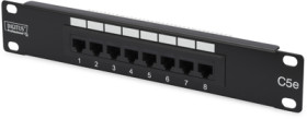 Patch panel, LSA, (W x H x D) 482 x 44 x 109 mm, black, DN-91508U