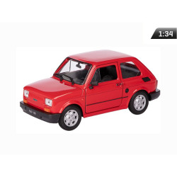 Model FIAT 126p PRL Czerwony 1:34 Mały Fiat, Maluch A884F126C