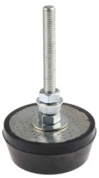 Mocowanie antywibracyjne, M12, Ø 90mm, H 33mm, 120-300, materiał: Guma naturalna 75 Shore A, RS PRO