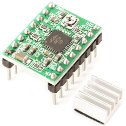 A4988 Stepper motor driver module with heat sink compatible with Arduino and Raspberry Pi