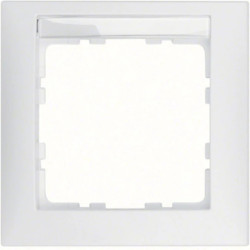 Berker S.1 Ramka pojedyncza z polem opisowym biały mat 10119919