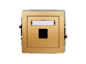 DECO Gniazdo multimedialne pojedyncze bez modułu (standard Keystone) złoty 29DGM-1P KARLIK